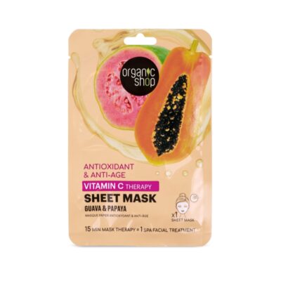 Антиоксидантна лист маска за лице со витамин Ц