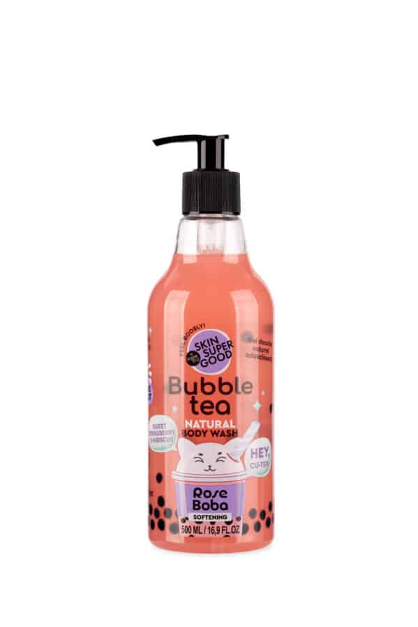 Bubble Tea омекнувачки гел за туширање од јагода и хибискус - 500 мл.