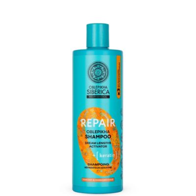 Кератински шампон за сува и оштетена коса - 400 мл.